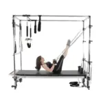 C2-Pro RC Pilates Reformer with Full Cadillac showcasing a stainless steel upper frame and smooth carriage.